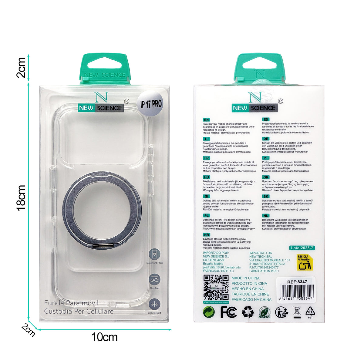 Carcasa Magsafe iPhone 17 Pro Max / 18 Pro Max con Anillo Soporte Magsafe