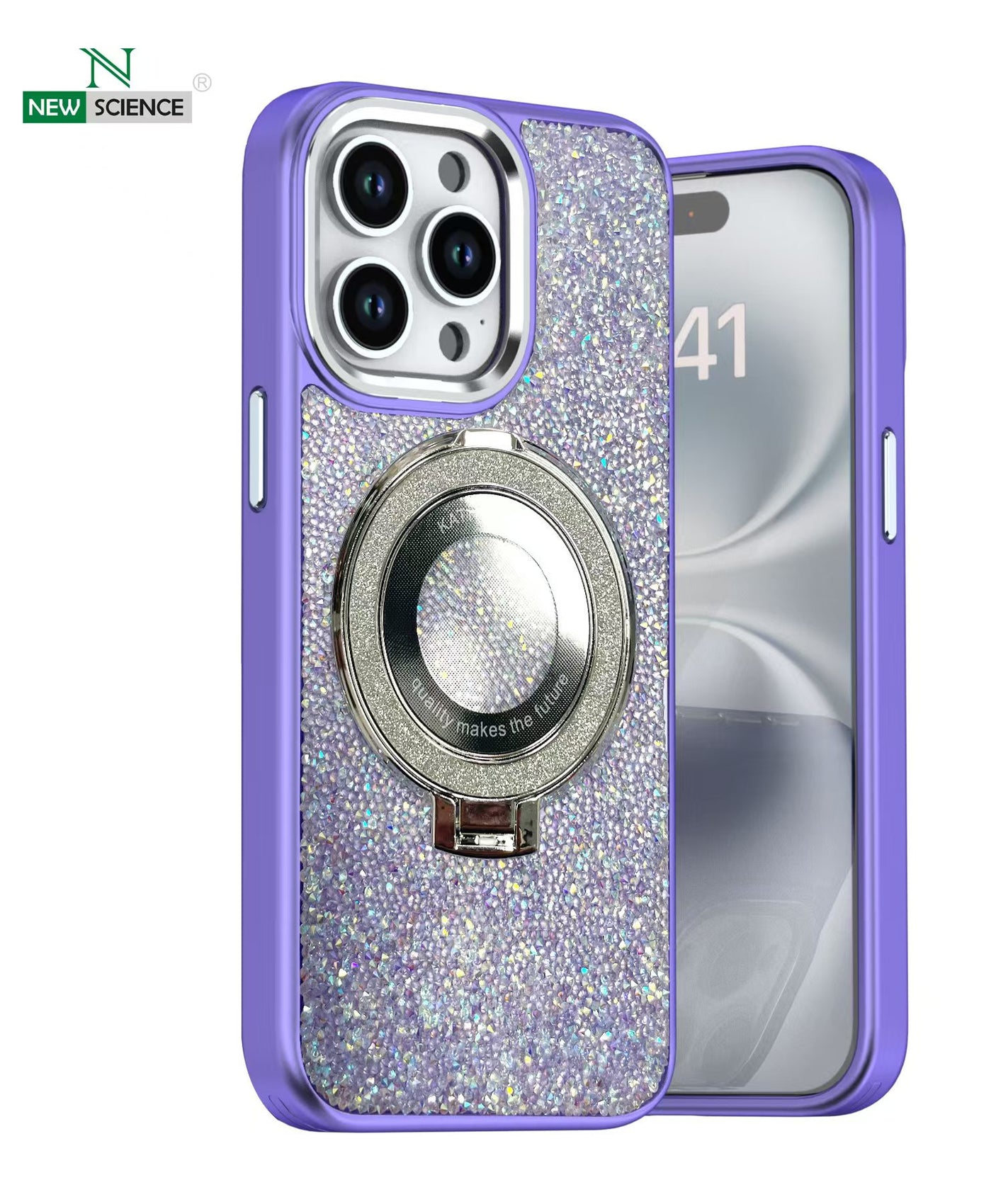 Redmi 14C Glitter Case with Magsafe Ring Holder