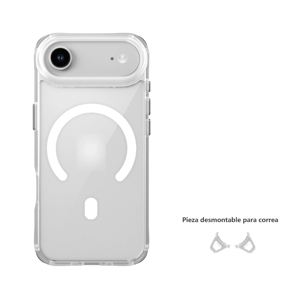 Samsung S25 Ultra Funda Transparente Magnética con Soporte Desmontable para Correa