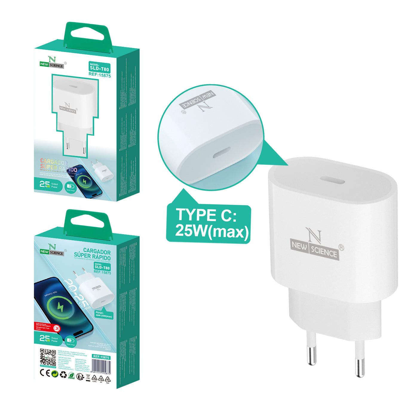 SLD-T80 25W USB-C PD Socket