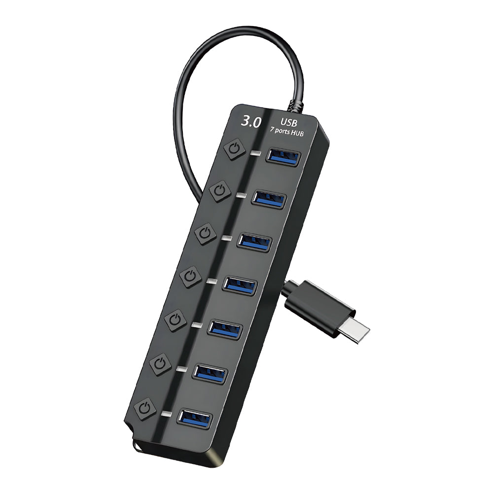 Adaptador HUB 7 em 1 Tipo C para USB 2.0 HU-05