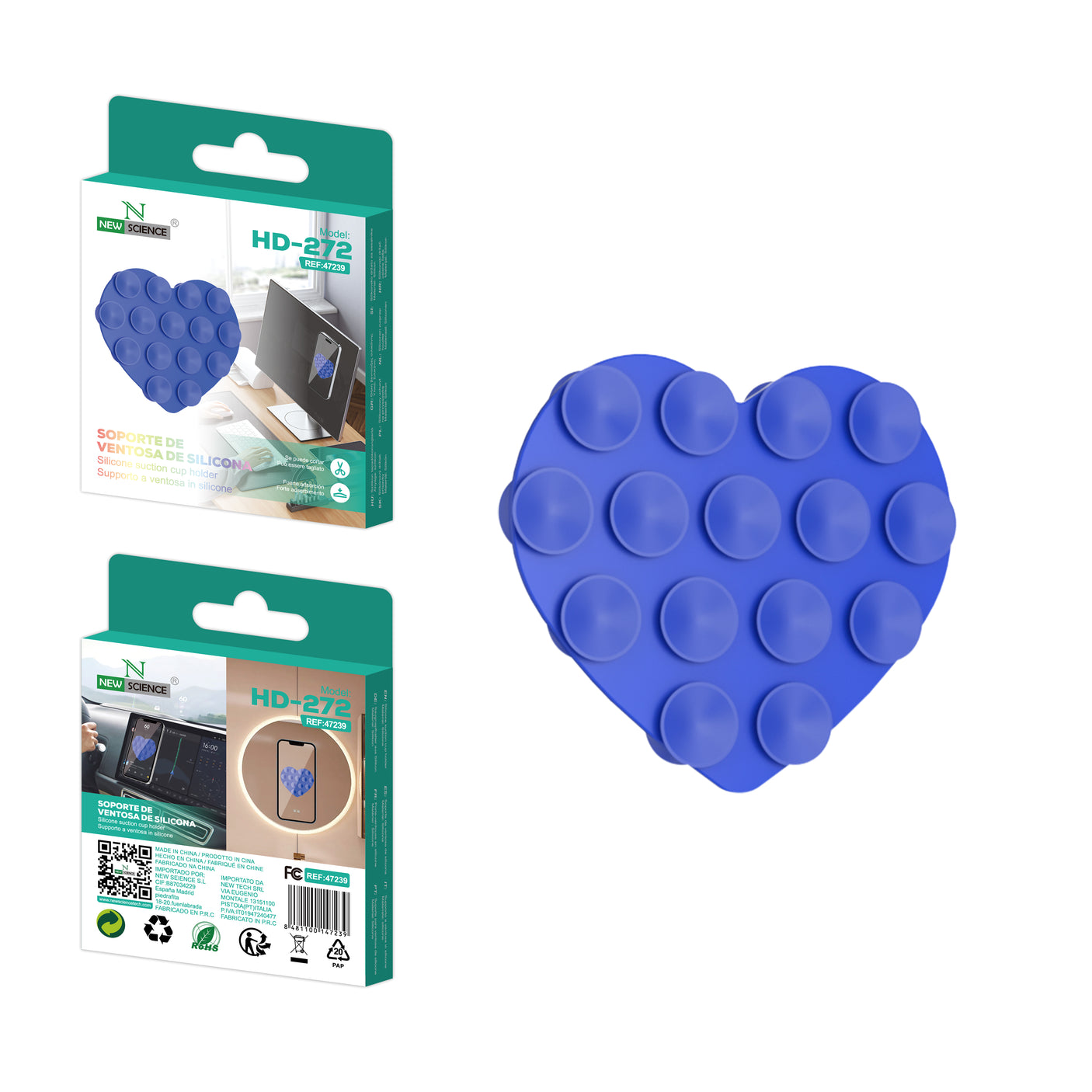 Soporte ventosa de silicona HD-272