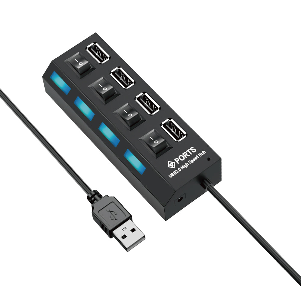 Adaptador HUB 4EN1 USB a USB 2.0 (Con interruptor) HU-04
