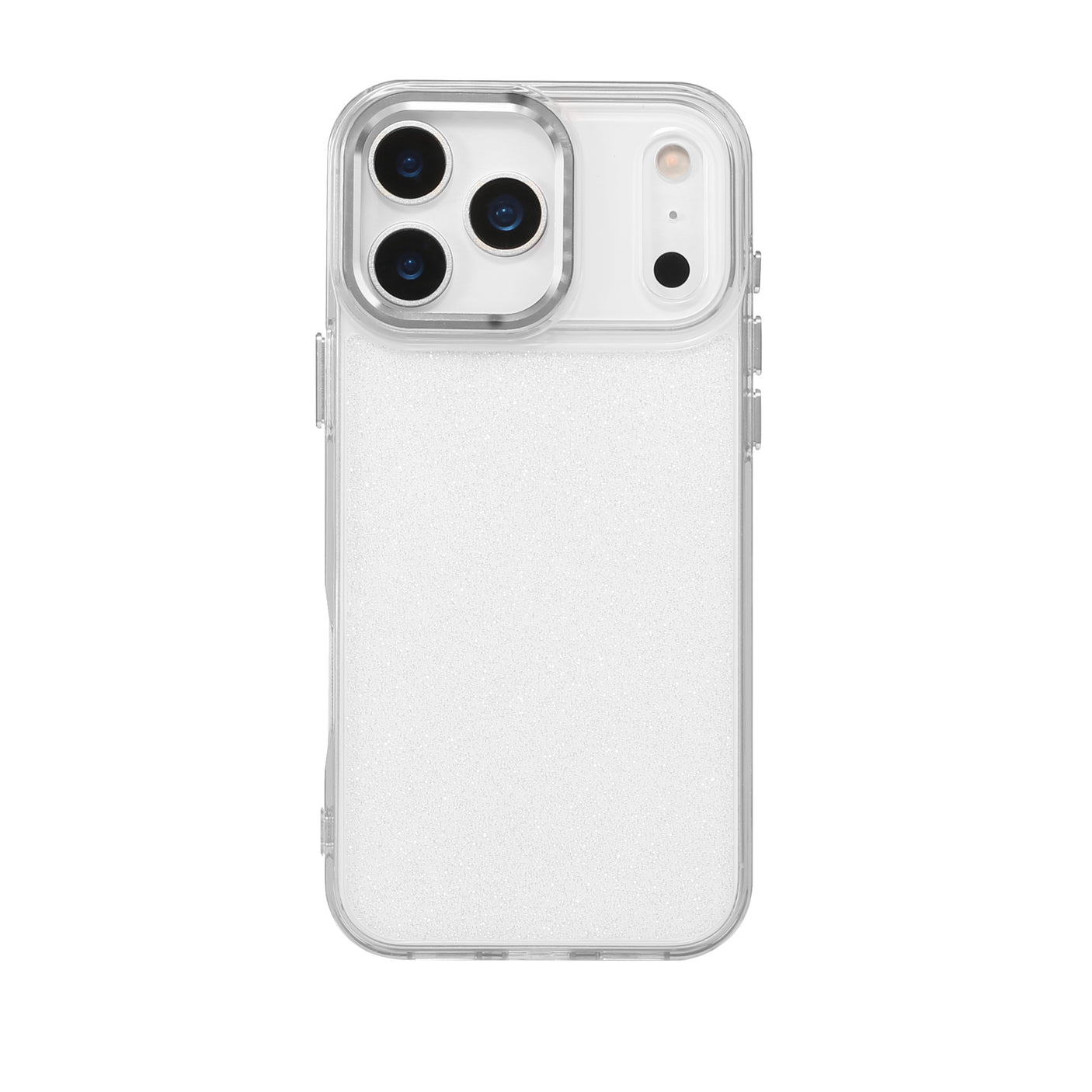 iPhone 17 Funda transparente con purpurina delicada