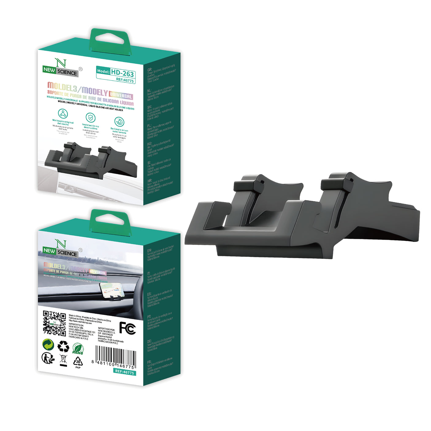 Soporte Coche Para Ventilacion Aire (Apto para Tesla) HD-263