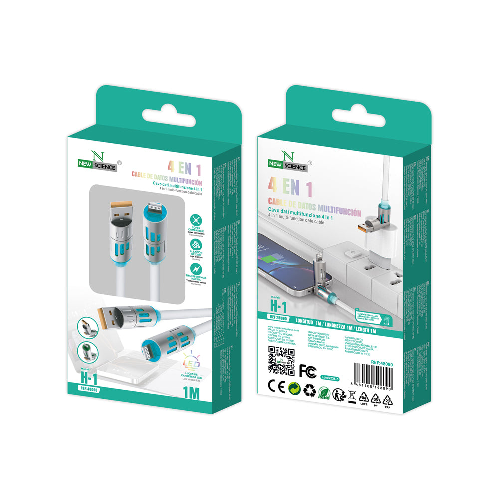 Multi cable de datos 4en1 multifuncion H-1