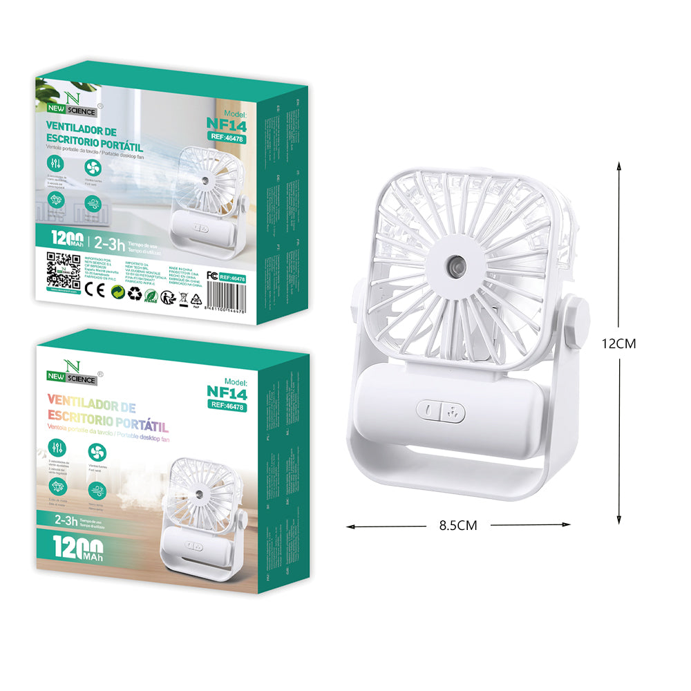 Ventilador de Escritorio Portátil 1200Mah Modelo NF14