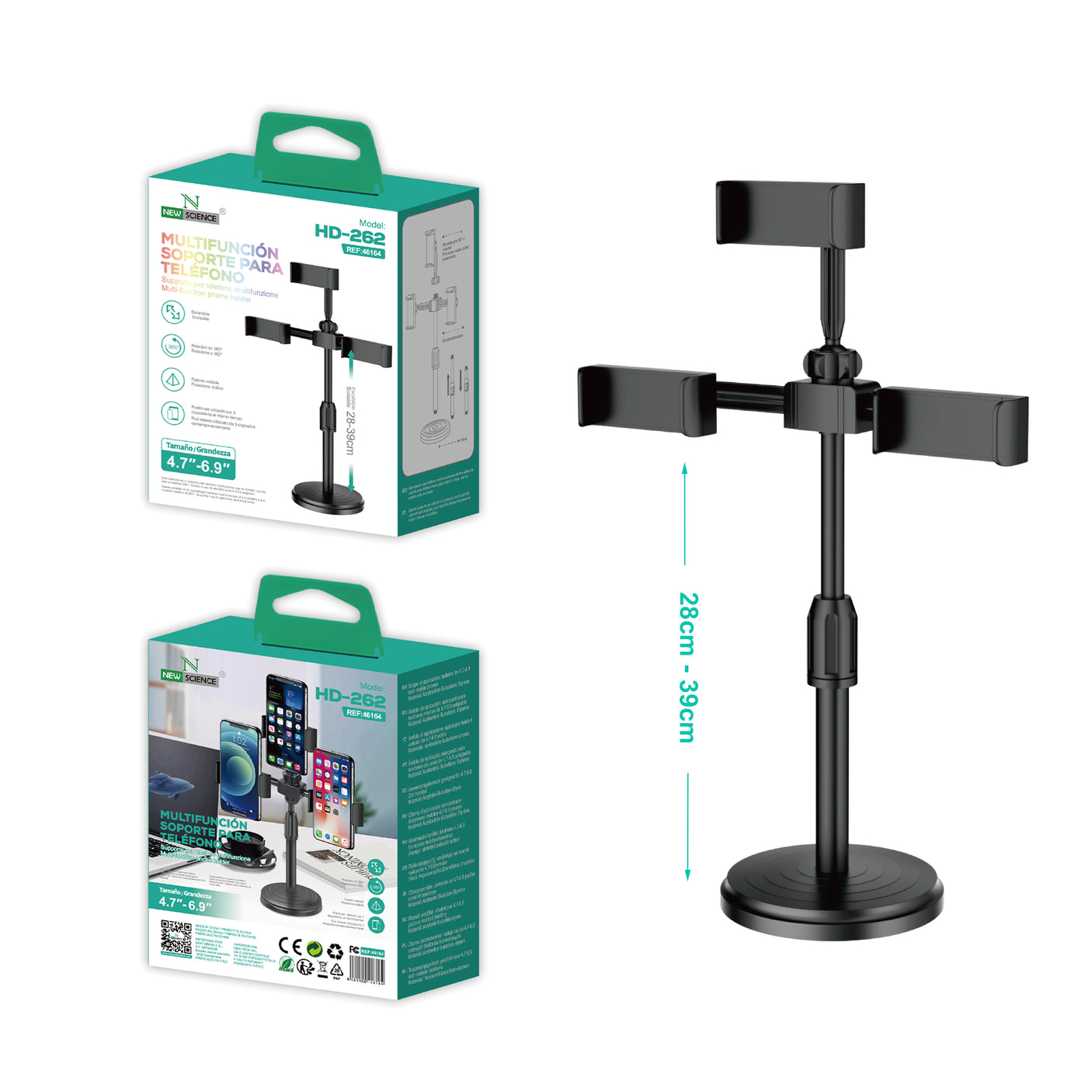 Soporte Sobremesa Multifuncion 28-39CM HD-262