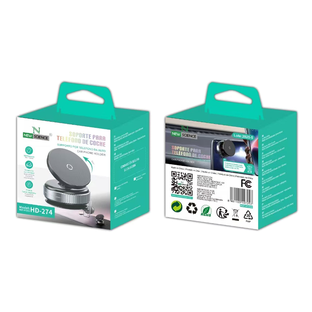 Soporte Coche HD-274 con Ventosa al Vacío