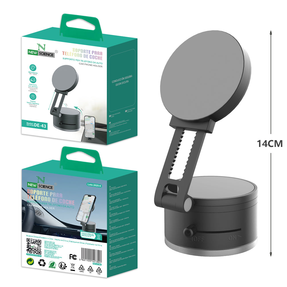 Soporte Coche DE-43 con Ventosa al Vacío