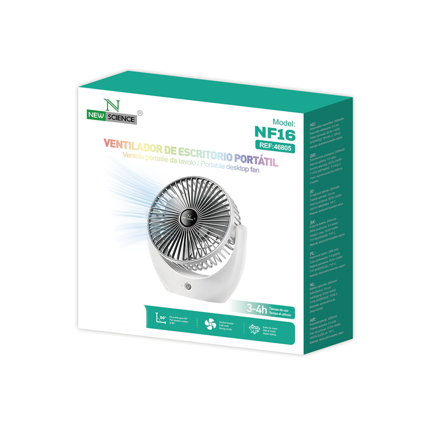 Ventilador de Escritorio Modelo NF16