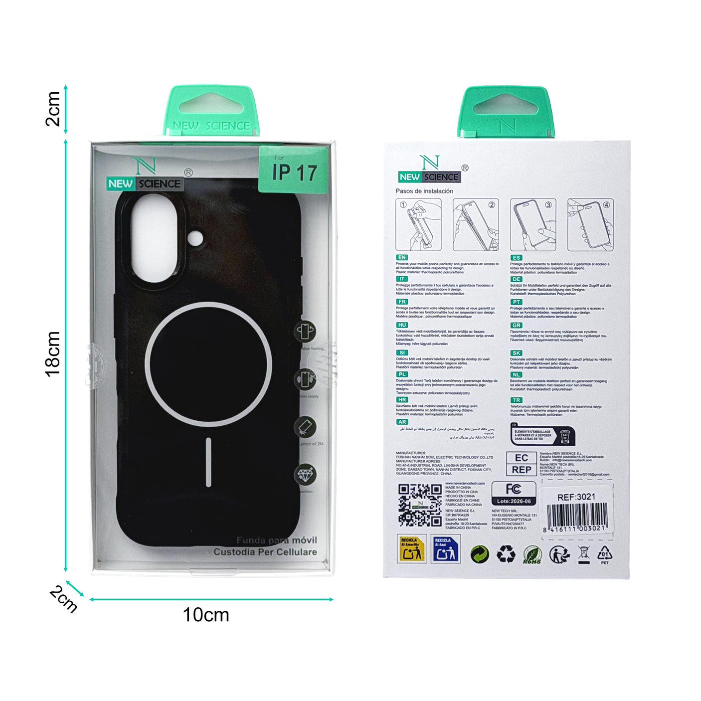 iPhone 17 Carcasa Mate con Magsafe