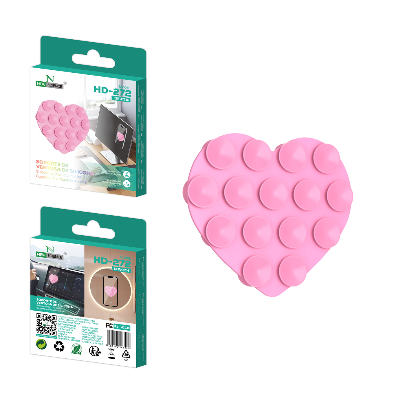 Soporte ventosa de silicona HD-272