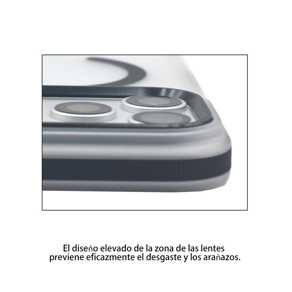 iPhone 17 Pro Max Funda Transparente Mate Antideslizante con MagSafe