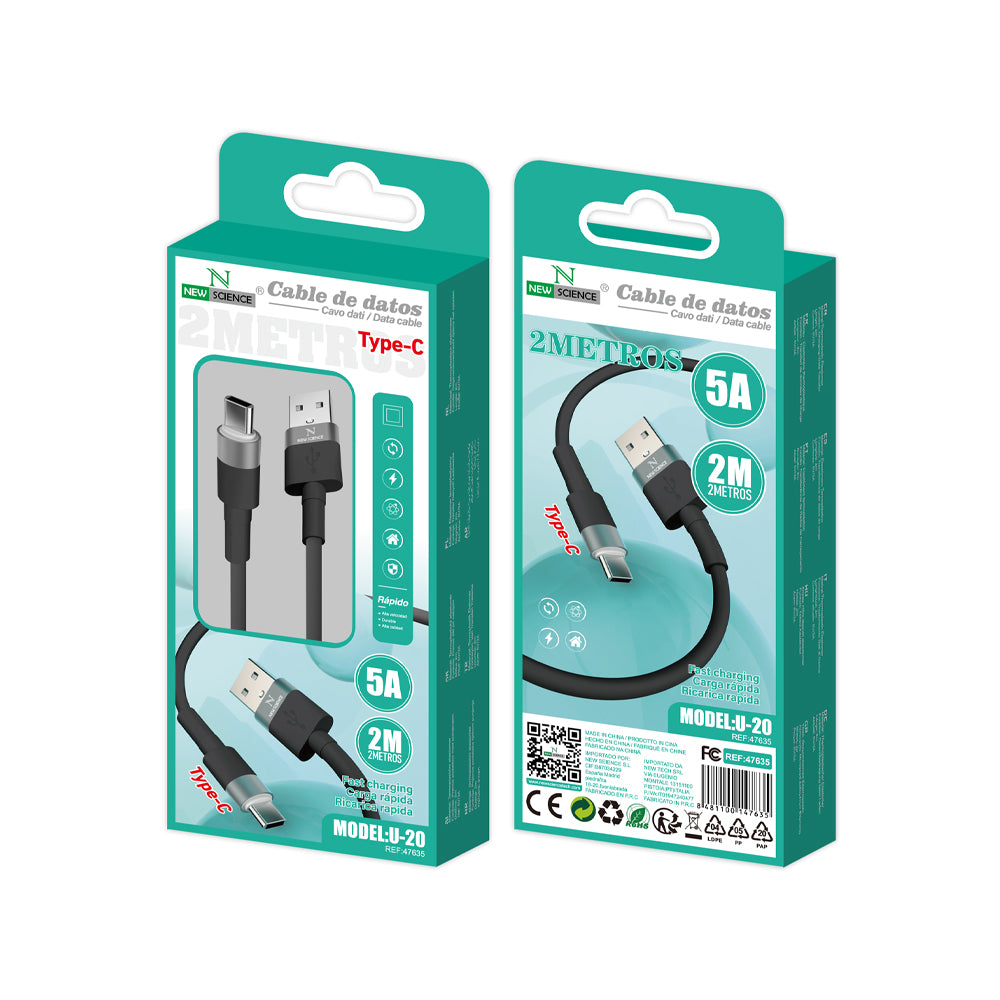 Cable USB a iPhone 3A U-20 2M