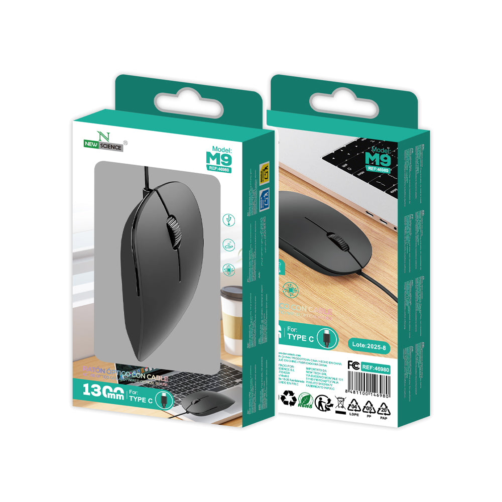 Ratón con cable Type C Modelo M9
