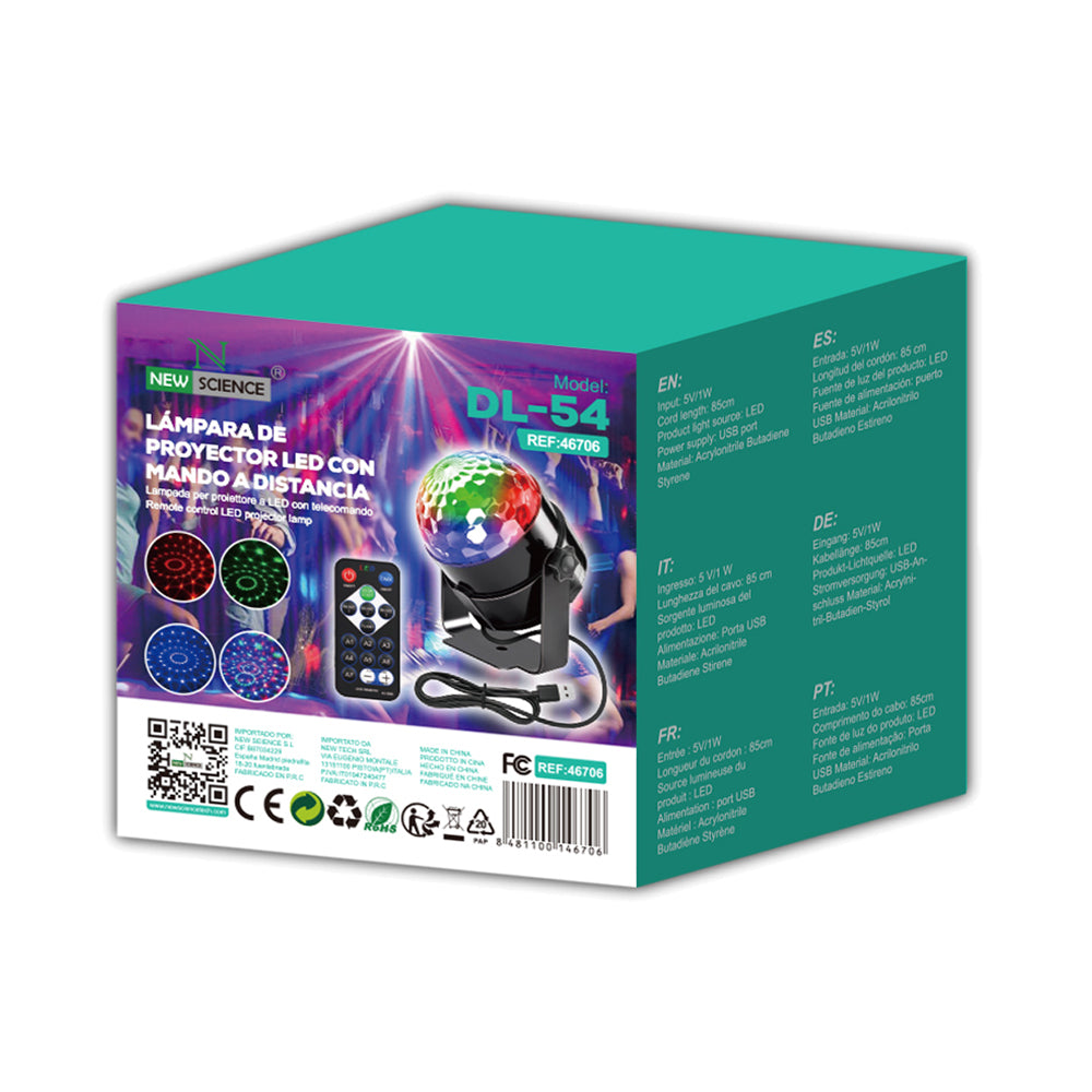 Lámpara Proyector LED con Mando a Distancia DL-54
