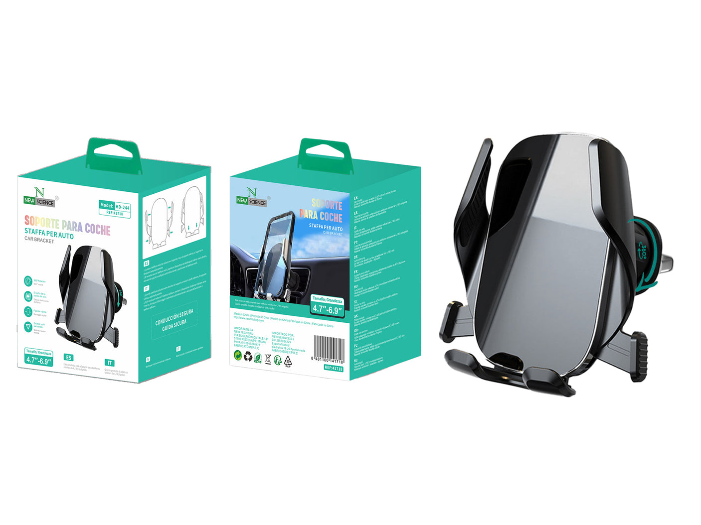 Soporte para Coche con Gancho  Modelo HD-244