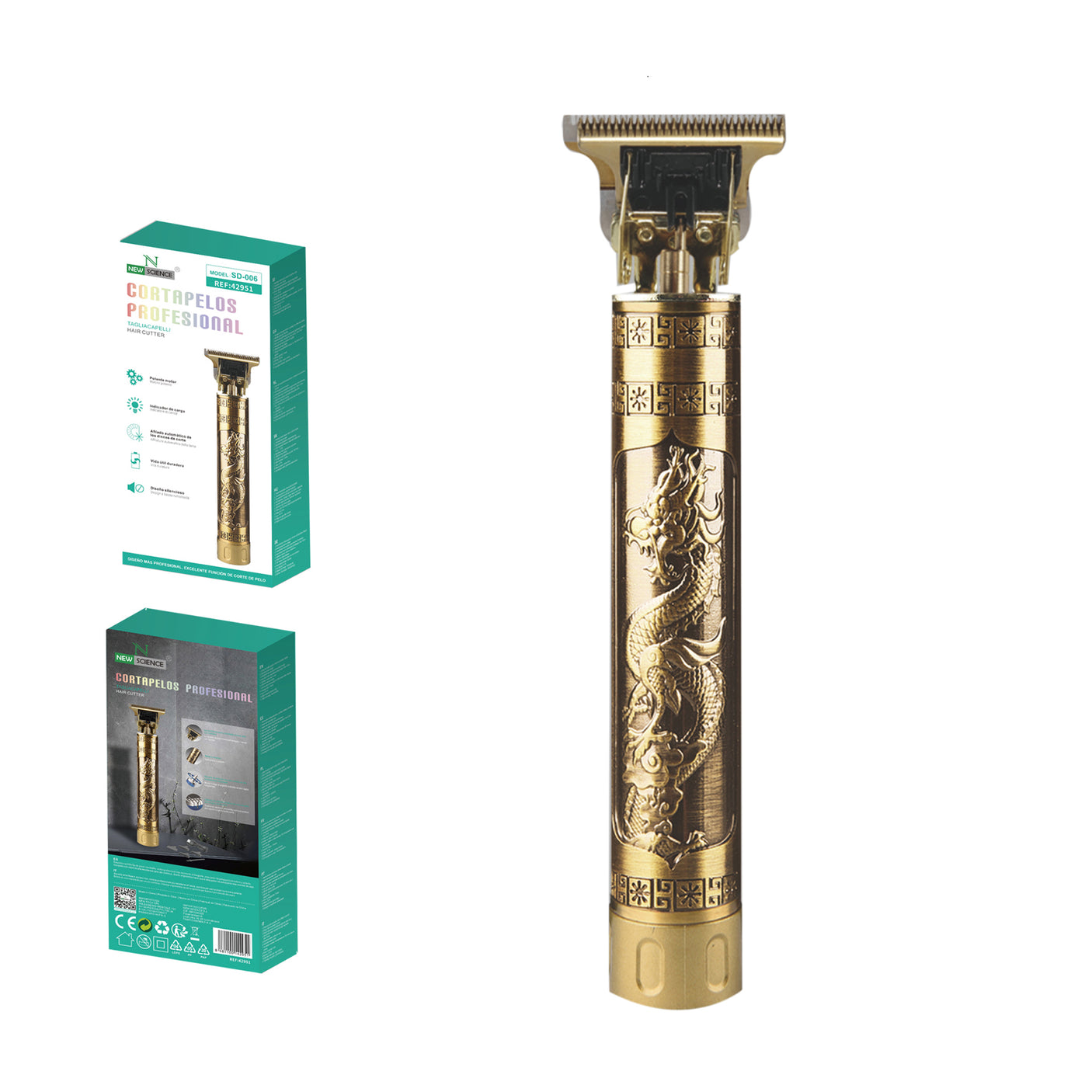 Máquina de cortar cabelo profissional recarregável SD-006