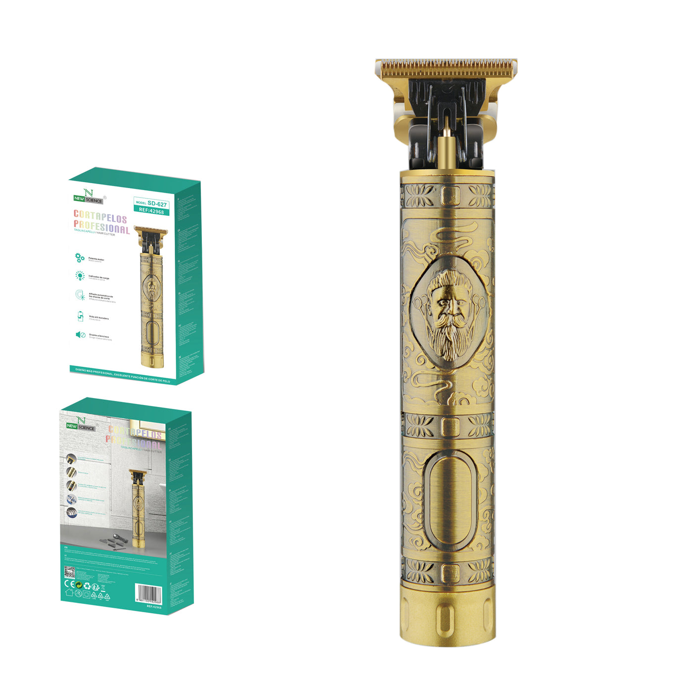 Máquina de cortar cabelo profissional recarregável SD-627