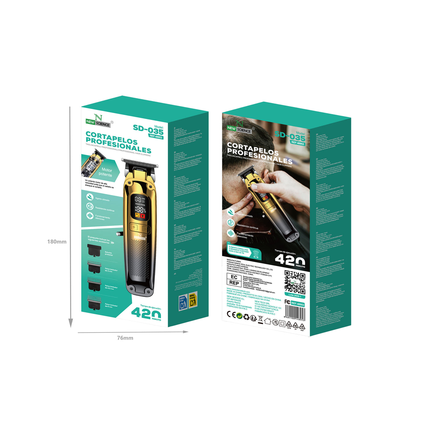 Rechargeable Professional Hair Clipper SD-035