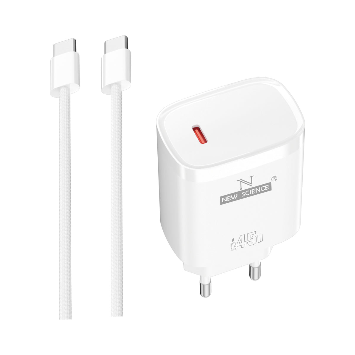 Cargador PD USB-C a Type C 45W 3A AC-225