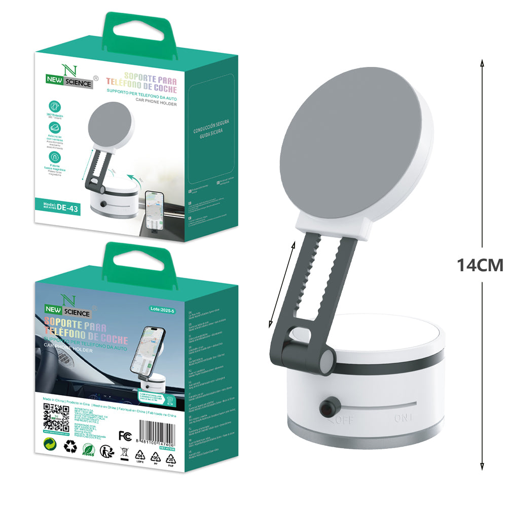 Soporte Coche DE-43 con Ventosa al Vacío