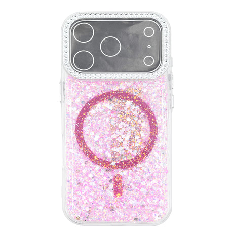 iPhone 17 Funda Magnética con Purpurina y Brillantes Magsafe