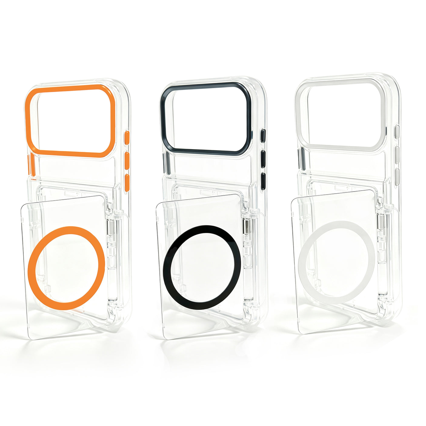 iPhone 15 Carcasa Transparente con Tarjetero Magnética