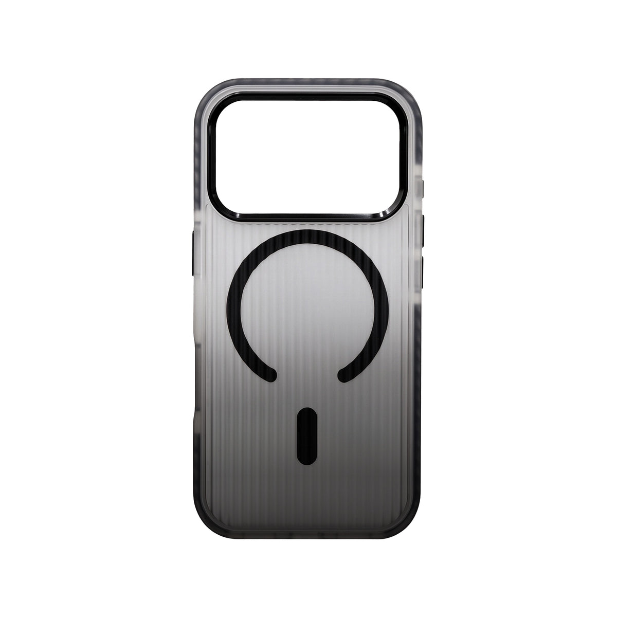 iPhone 14 Pro Max Carcasa Magsafe Transparente con Degradado y Textura Lineal