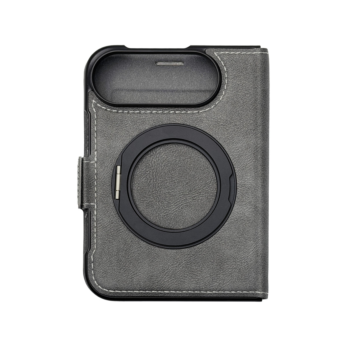 iPhone Duo Carcasa Magsafe Tacto Piel -Soporte+Tarjetro+Libro 3 En 1