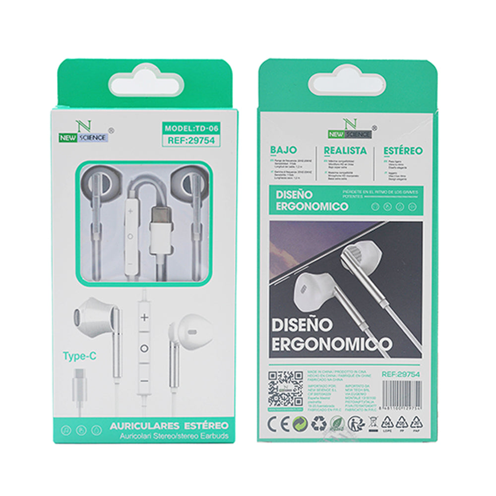 Auriculares Type C TD-06