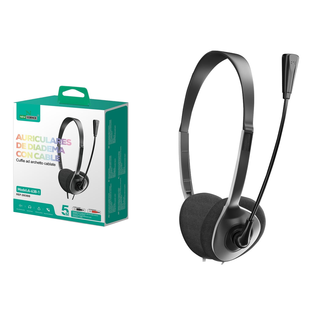 Cascos con Cable Jack 3.5mm A-638-1