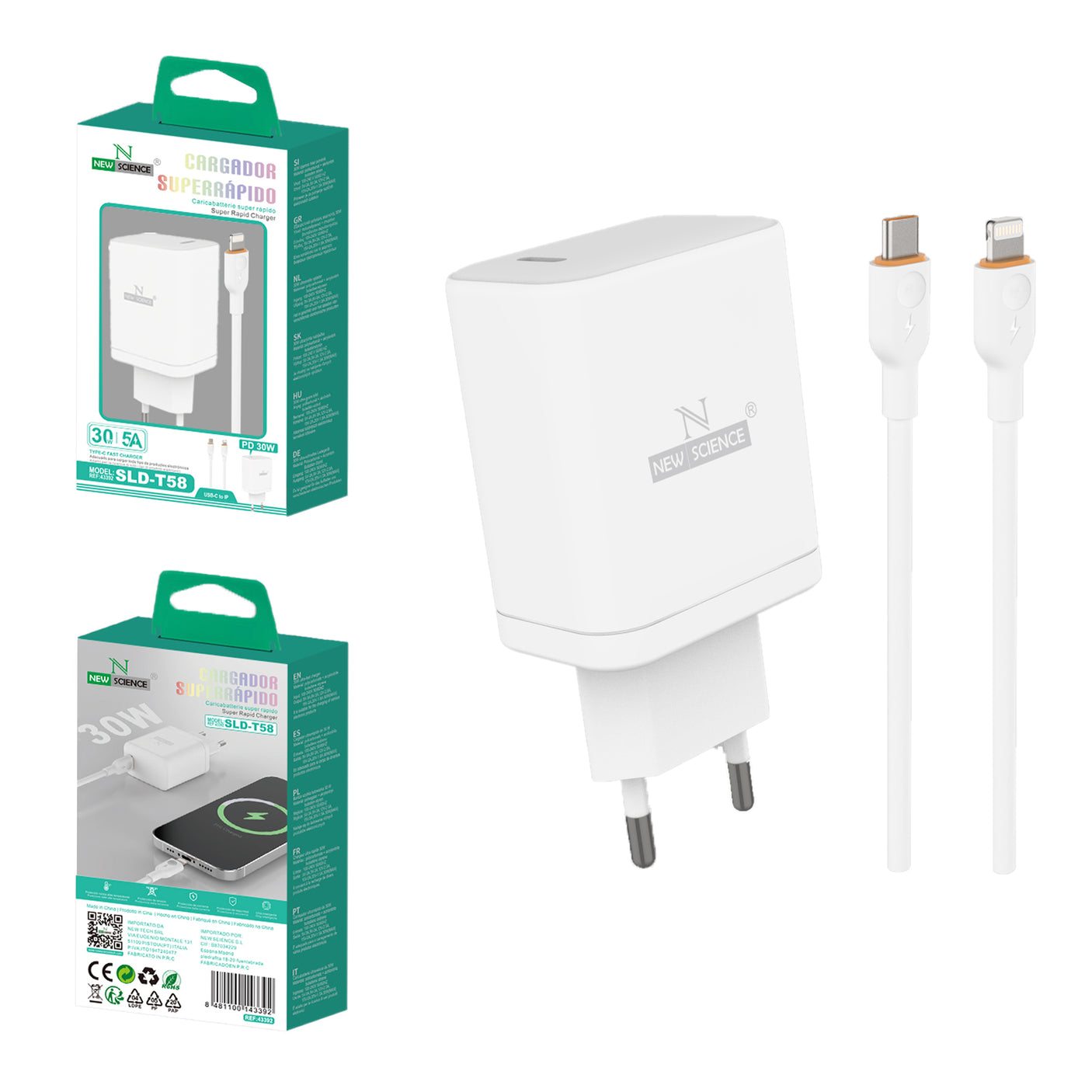 USB-C PD Charger for iPhone 30W/5A SLD-T58