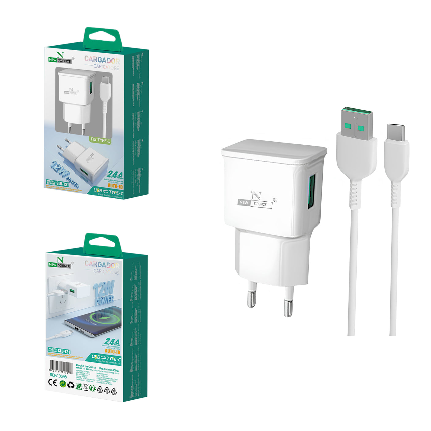 USB charger for Type C 2.4A/12W SLD-T31