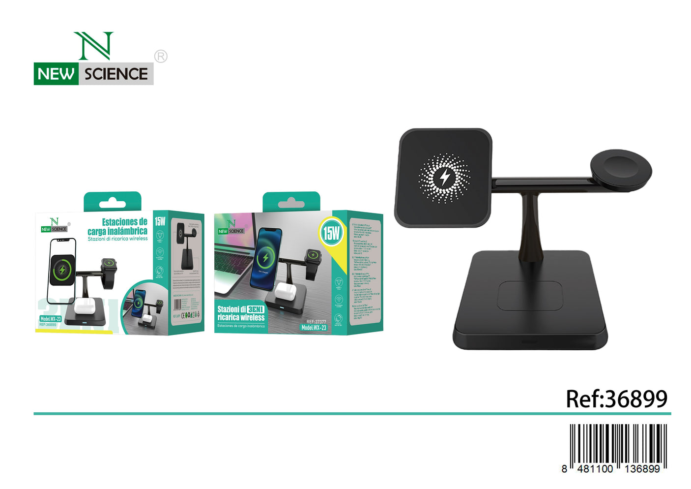 Wireless Charging Station 15W 3in1 WX-23