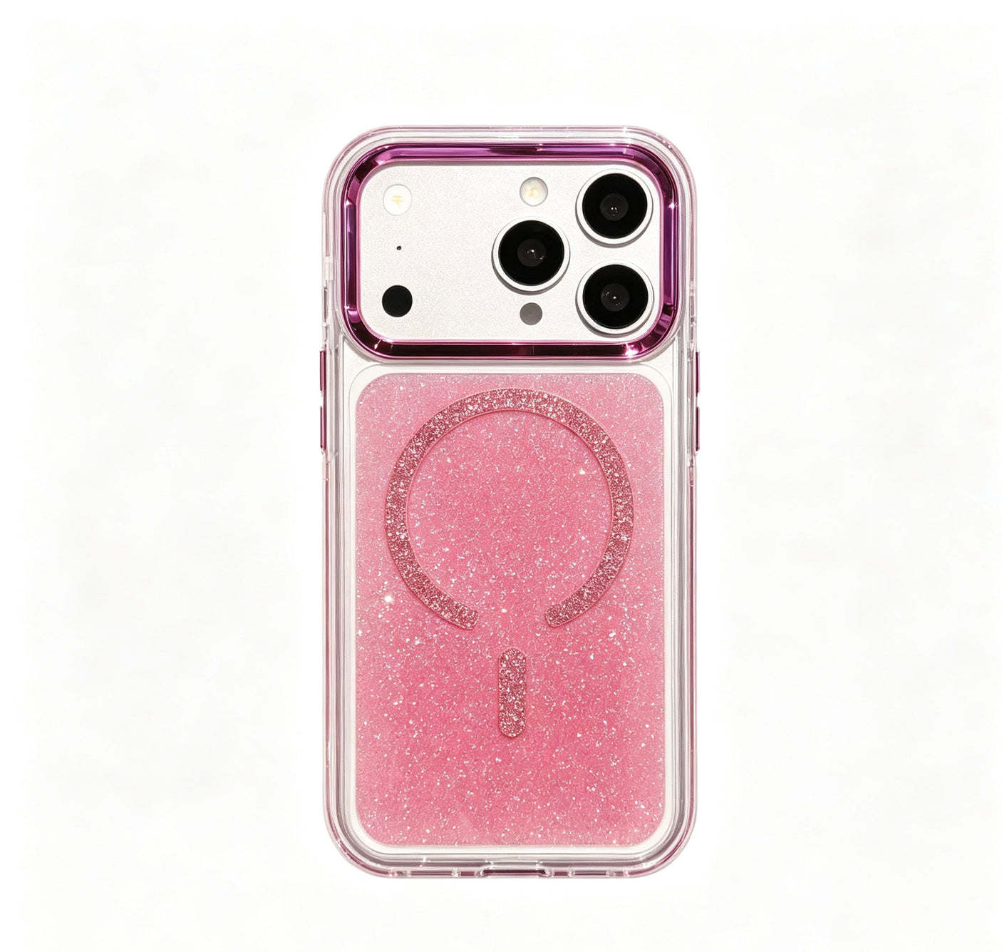 iPhone 15 Pro Max Carcasa Magsafe con Brillo Purpurina
