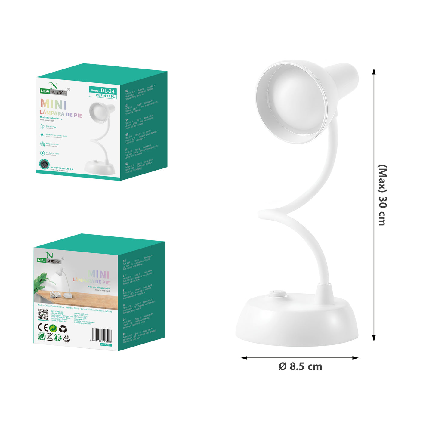 Mini Lámpara de Pie DL-34