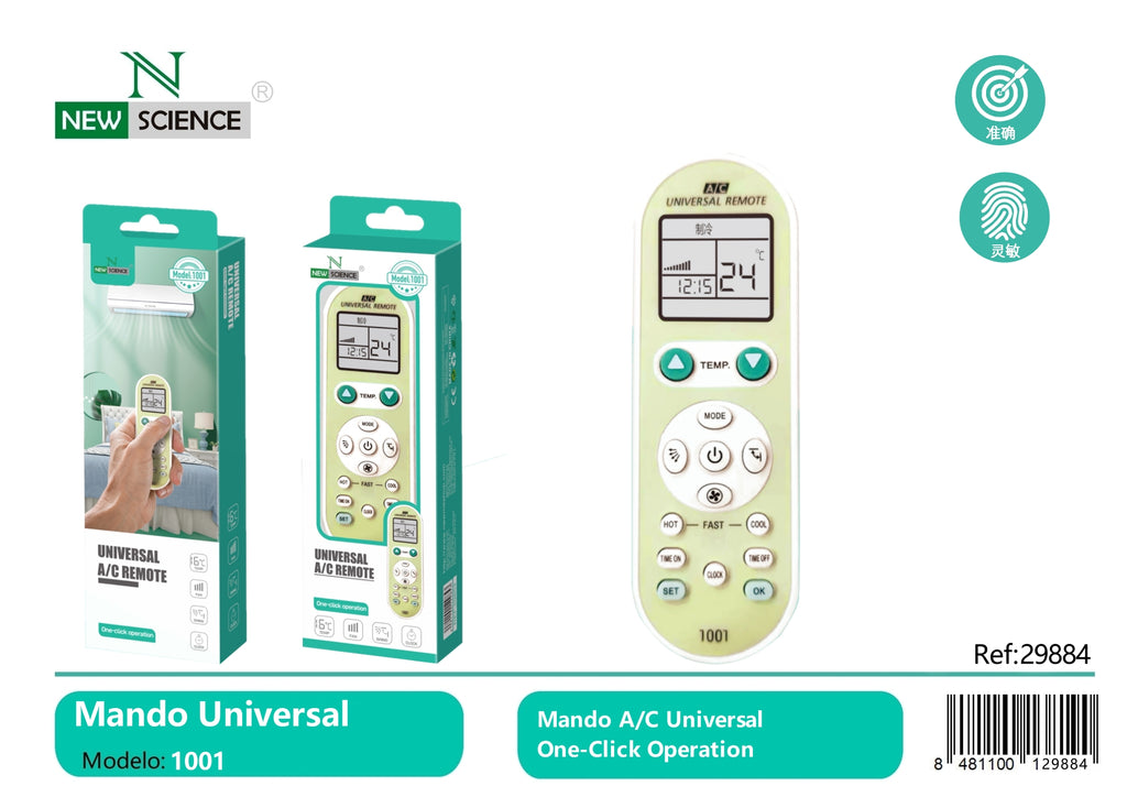 Mando Remoto Universal A/C Modelo 1001