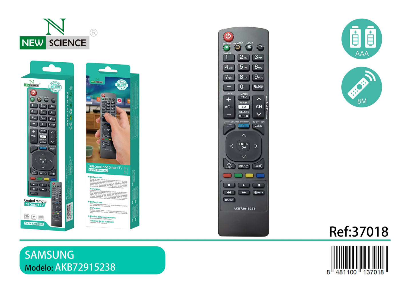 Samsung TV Remote Control AKB72915238
