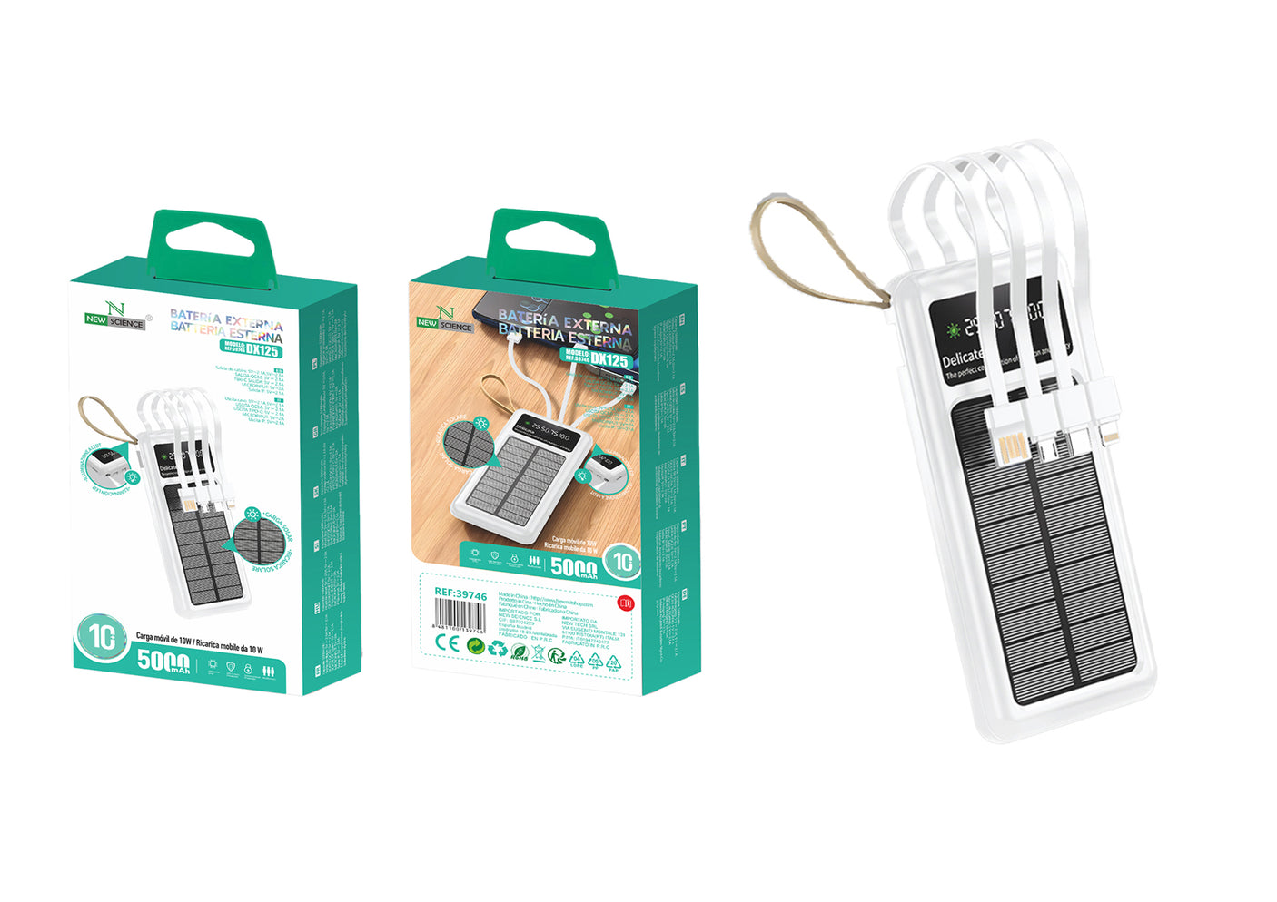 PowerBank Solar 5000 mAh 10W DX125