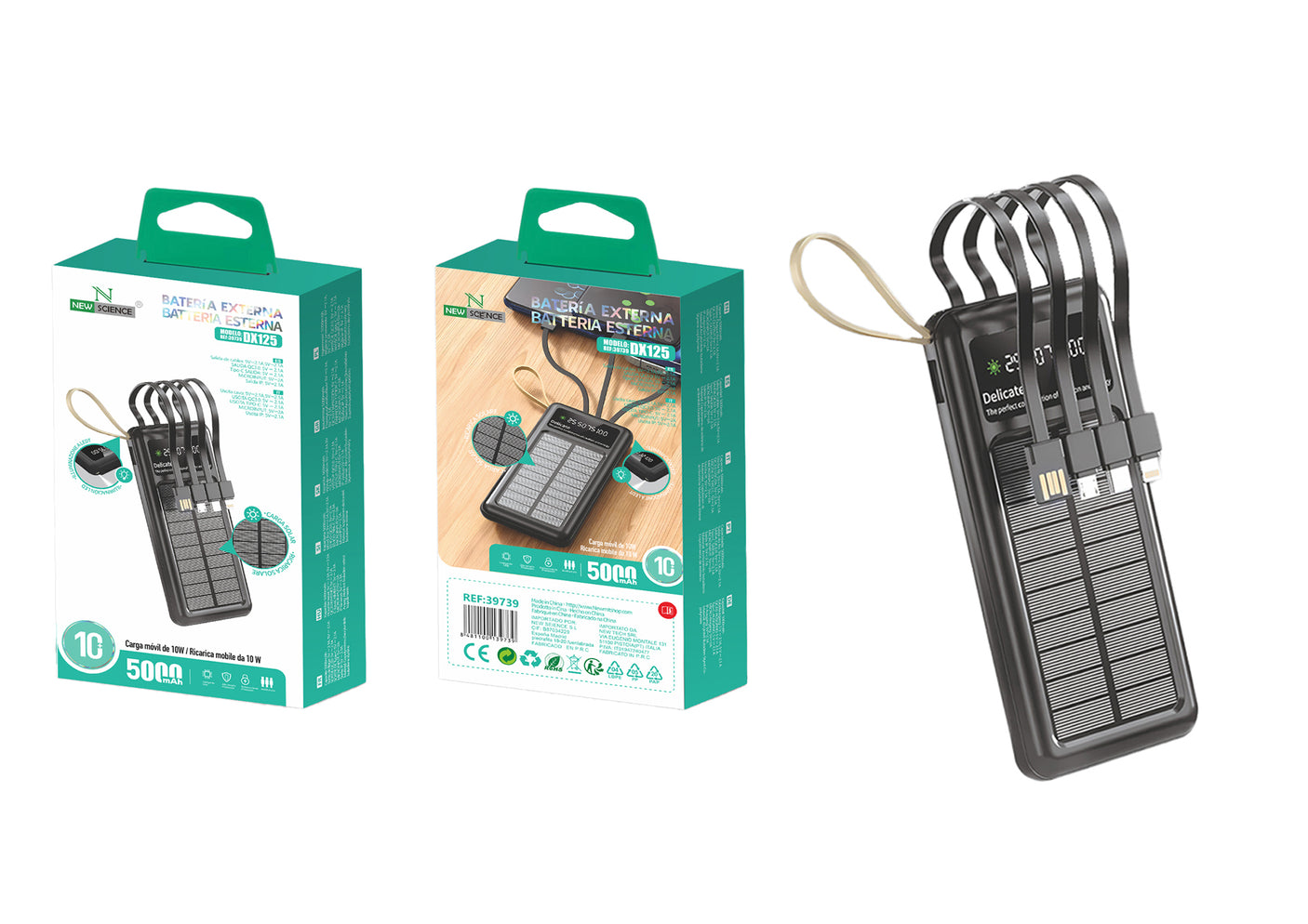 PowerBank Solar 5000 mAh 10W DX125