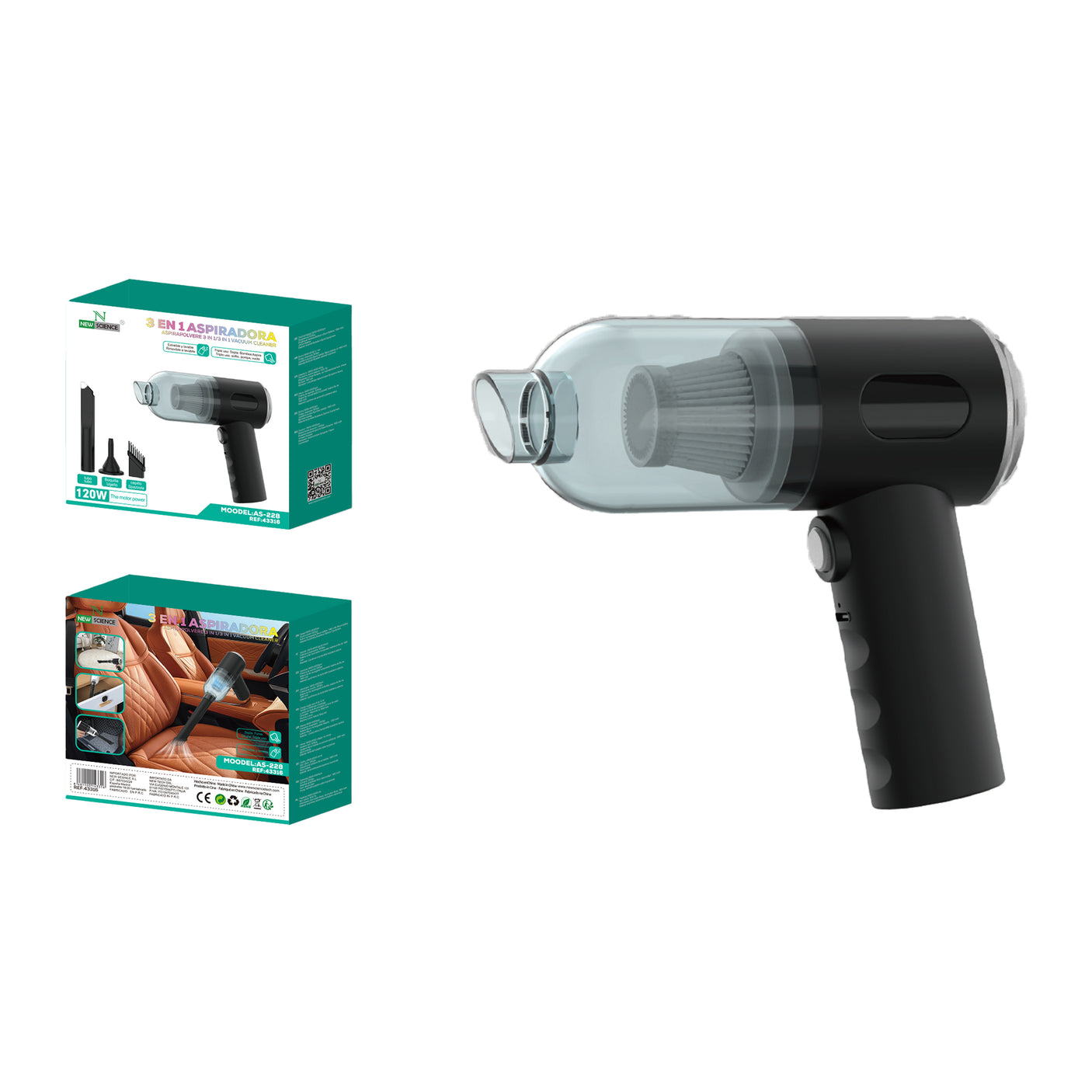 3in1 Vacuum Cleaner 120W AS-228