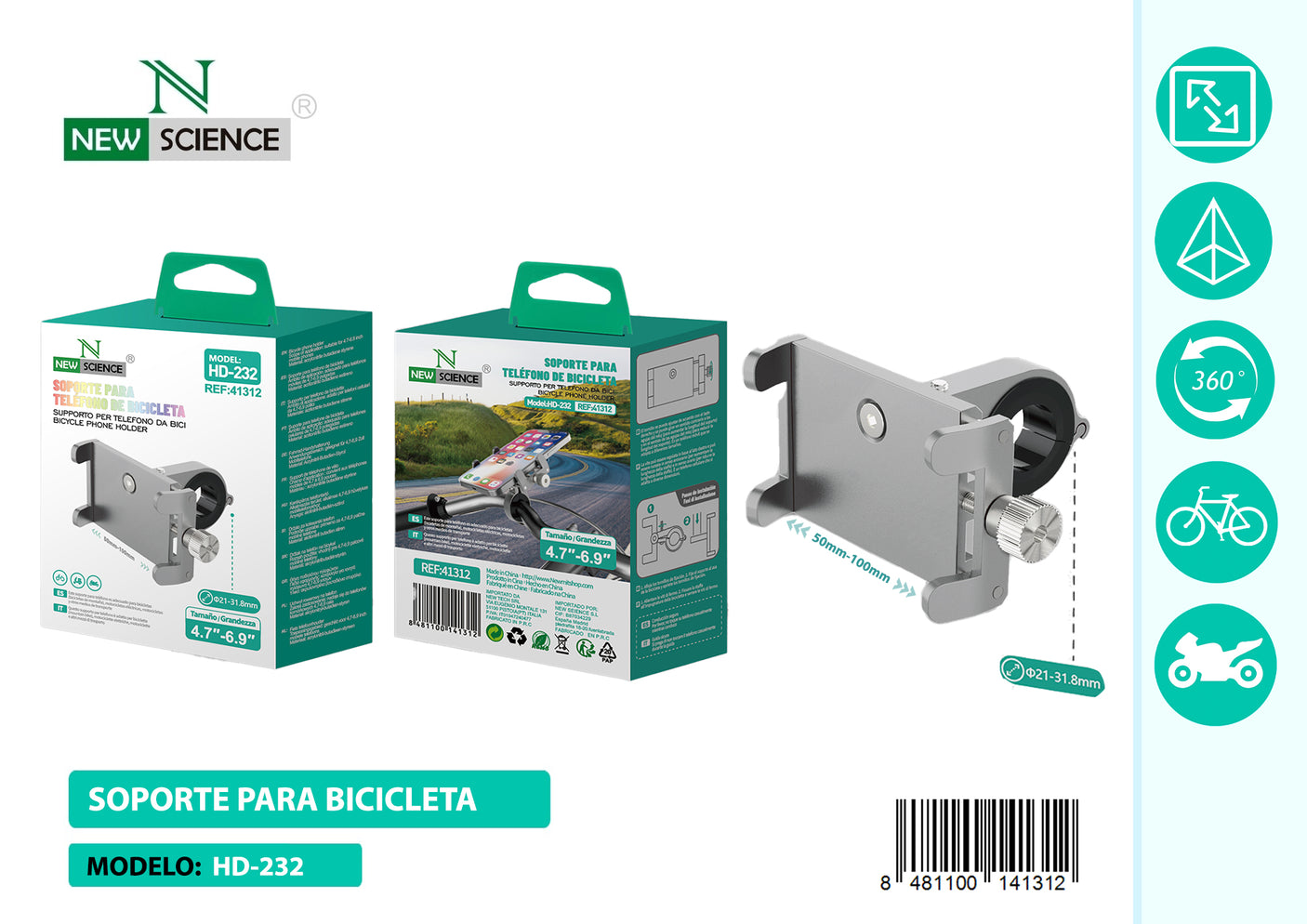 Soporte Para Bicicleta Modelo HD-232