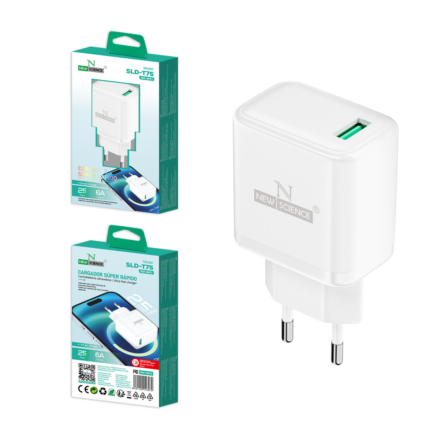 Enchufe USB 25W 6A Mod SLD-T75