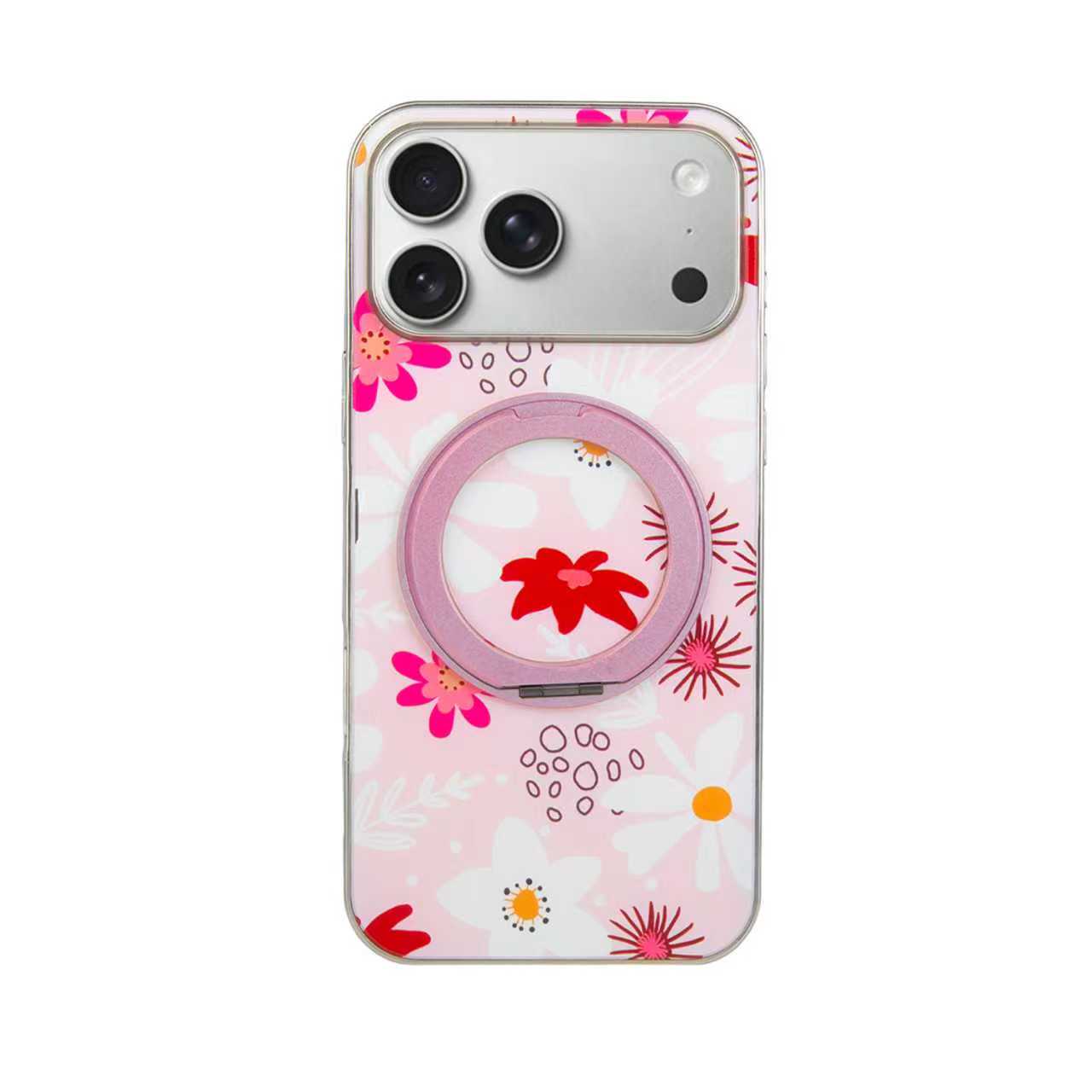 iPhone 17 Air Funda Estampada Floral con Soporte 360°