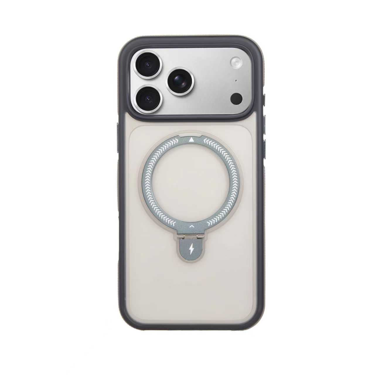 iPhone 15 Pro Max Funda Mate con Soporte de Anillo 360° y Protector de Lente Incluido