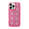 Funda Brillante iPhone 16 Pro con Diamantes en Patrón Cuadrado