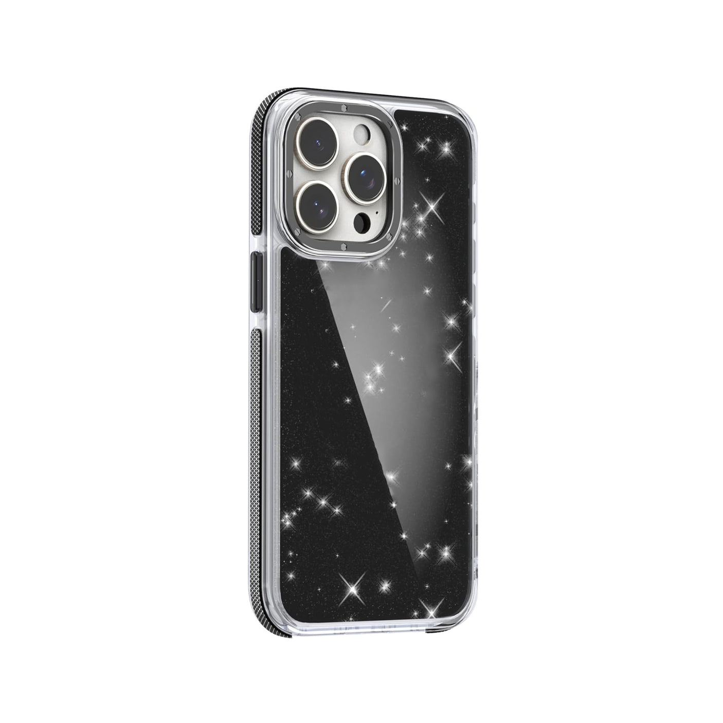 iPhone 16 Pro Max Carcasa Reforzada con Brillo Purpurina