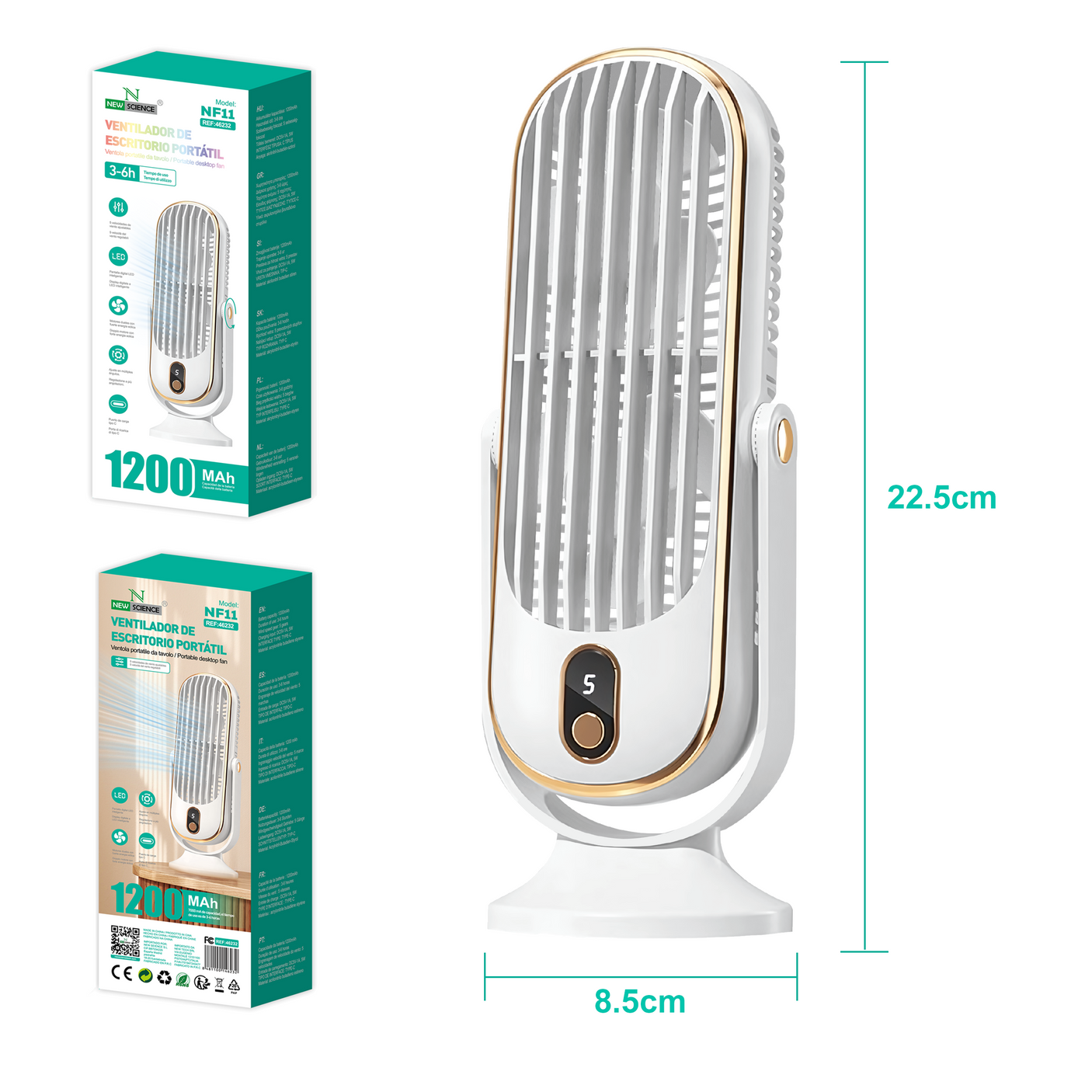 Ventilador con Doble Aspas de Escritorio Modelo NF11